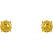 14K Yellow 5 mm Natural Yellow Sapphire Stud Earrings