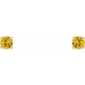 14K Yellow 2.5 mm Natural Yellow Sapphire Stud Earrings