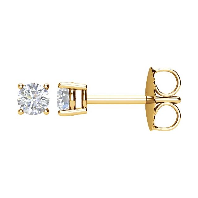 14K Yellow 1/4 CTW Natural Diamond Stud Earrings