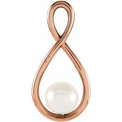 14K Rose Cultured White Freshwater Pearl Pendant