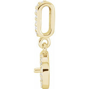 14K Yellow .06 CTW Natural Diamond Semi-Set Pendant for 5.5-6 mm Pearl