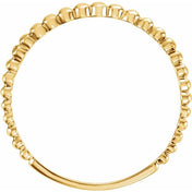 14K Yellow Stackable Bead Ring - Elegant Design by Brand Name