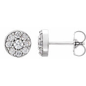 14K White 3/8 CTW Lab-Grown Diamond Earrings