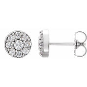 14K White 3/8 CTW Lab-Grown Diamond Earrings