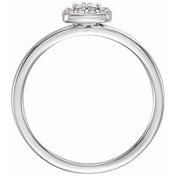 14K White 1/4 CTW Natural Diamond Stackable Ring