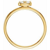 14K Yellow 1/4 CTW Natural Diamond Stackable Ring