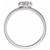Platinum 1/4 CTW Natural Diamond Stackable Ring