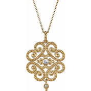 14K Yellow 1/10 CTW Natural Diamond 18" Necklace