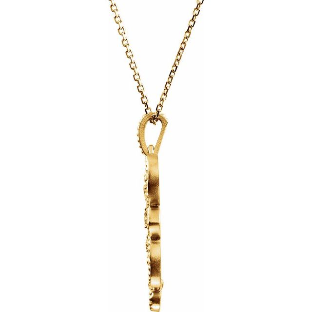 14K Yellow 1/8 CTW Natural Diamond 18" Necklace