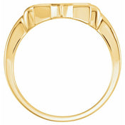 18K Yellow Star of David Ring