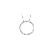 14K 1 CTW Natural Diamond Circle 18" Necklace