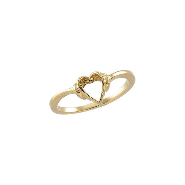 14K Yellow Heart Ring