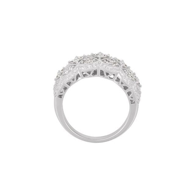 14K White 1/2 CTW Natural Diamond Ring