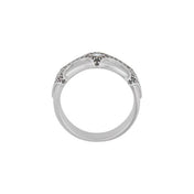 Sterling Silver 1/2 CTW Natural Black & White Diamond Vintage-Inspired Ring