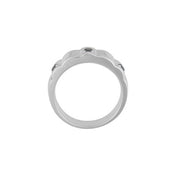 Sterling Silver 3/8 CTW Natural Black Diamond Three-Stone Ring