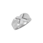 Sterling Silver 1/4 CTW Natural Black & White Diamond Ring