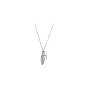 Sterling Silver 1/10 CTW Natural Diamond Heart Lock 18" Necklace