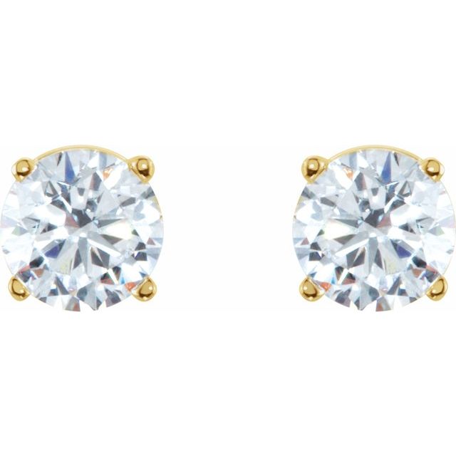 14K Yellow 2 CTW Natural Diamond Stud Earrings