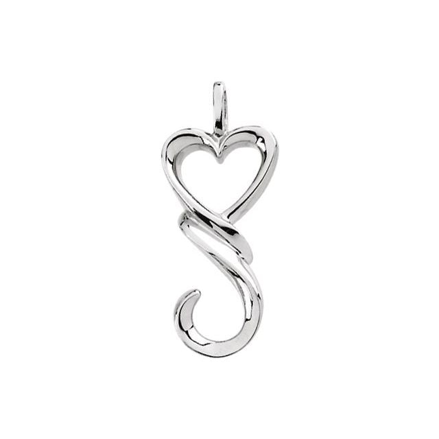 Platinum Heart Pendant