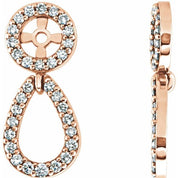 14K Rose 1/3 CTW Natural Diamond Earring Jackets