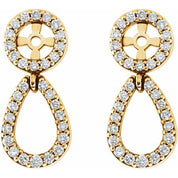 14K Yellow 1/3 CTW Natural Diamond Earring Jackets