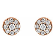 14K Rose 3/8 CTW Lab-Grown Diamond Earrings