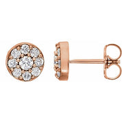 14K Rose 3/8 CTW Lab-Grown Diamond Earrings