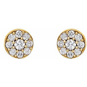14K Yellow 3/8 CTW Lab-Grown Diamond Earrings