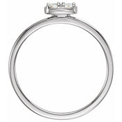 Platinum 1/4 CTW Natural Diamond Stackable Ring