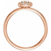 14K Rose 1/4 CTW Natural Diamond Stackable Ring