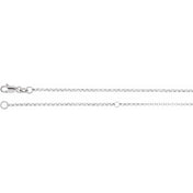 Sterling Silver 1.5 mm Adjustable Hollow Rolo 18-20" Chain