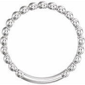 Sterling Silver 2.5 mm Stackable Beaded Ring