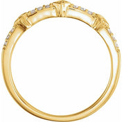 14K Yellow 1/10 CTW Natural Diamond Stackable Ring