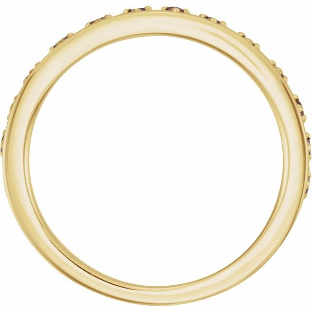 14K Yellow Natural Ruby Stackable Ring