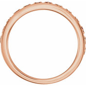 14K Rose Natural Pink Tourmaline Stackable Ring
