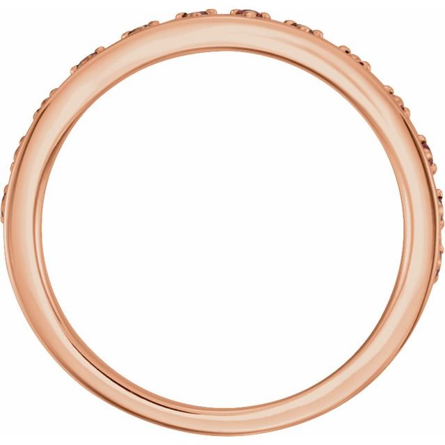 14K Rose Natural Ruby Stackable Ring