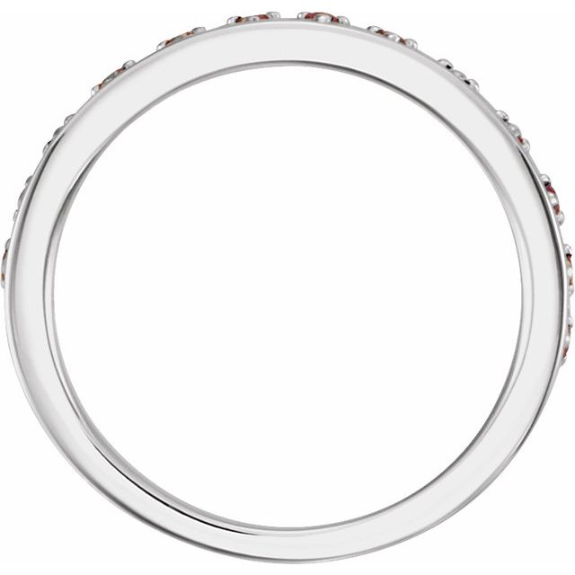 Platinum Natural Ruby Stackable Ring