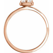 14K Rose 1/4 CTW Natural Diamond Stackable Ring