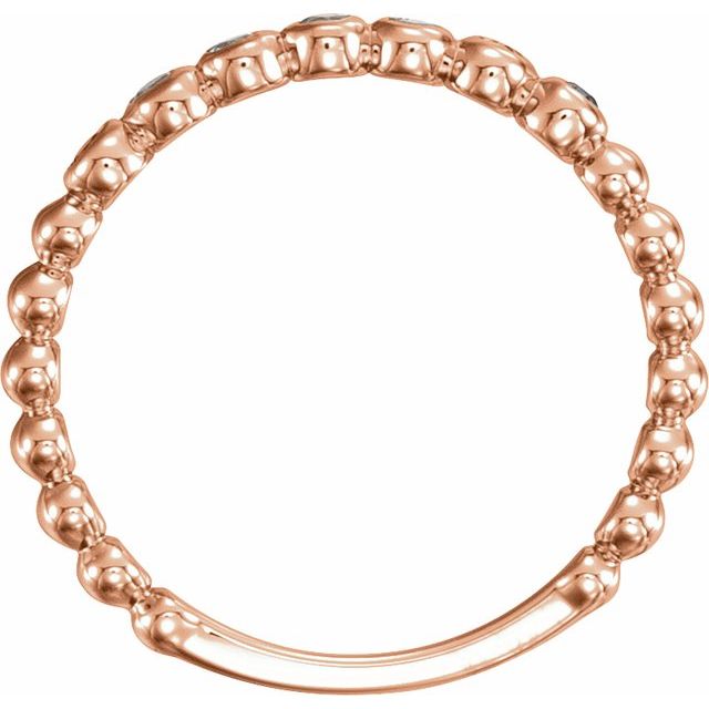 14K Rose Natural Aquamarine Stackable Ring