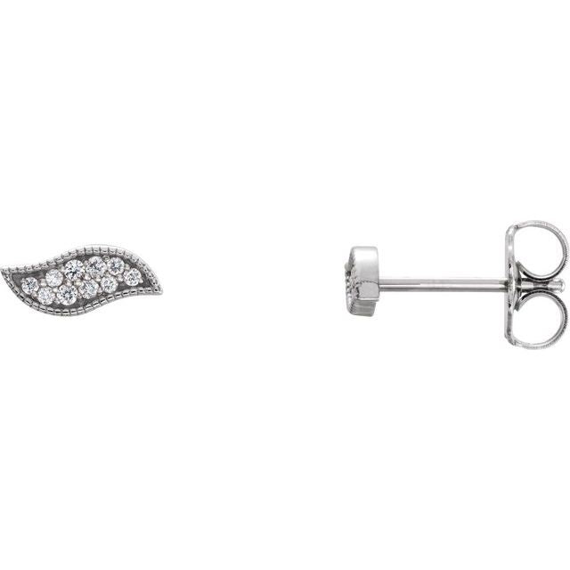 Sterling Silver .06 CTW Natural Diamond Earrings - Elegant and Timeless