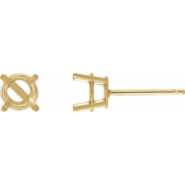 14K Yellow 3/4 CTW Natural Diamond Stud Earrings