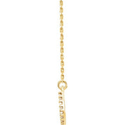 14K Yellow .07 CTW Natural Diamond Horseshoe 16" Necklace