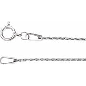 14K White 1 mm Wheat 18" Chain