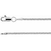 Sterling Silver 1.5 mm Wheat 18" Chain