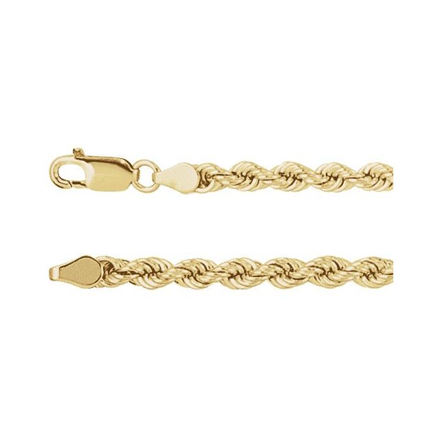 14K Yellow Gold 4 mm Rope Chain 16" - CH953:102:P