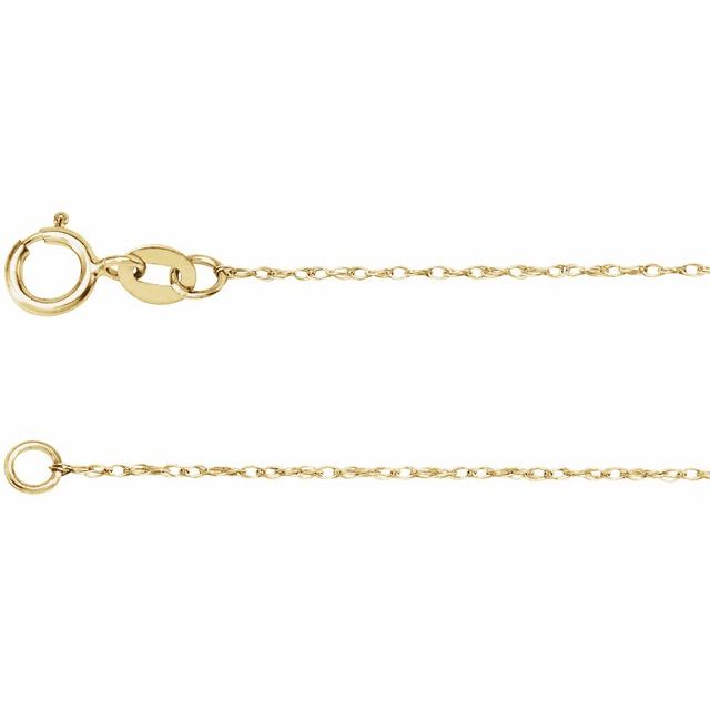 14K Yellow .75 mm Rope 24" Chain
