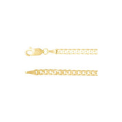 14K Yellow 3 mm Curb 20" Chain