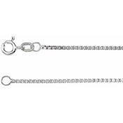 14K White 1.3 mm Diamond-Cut Box 18" Chain