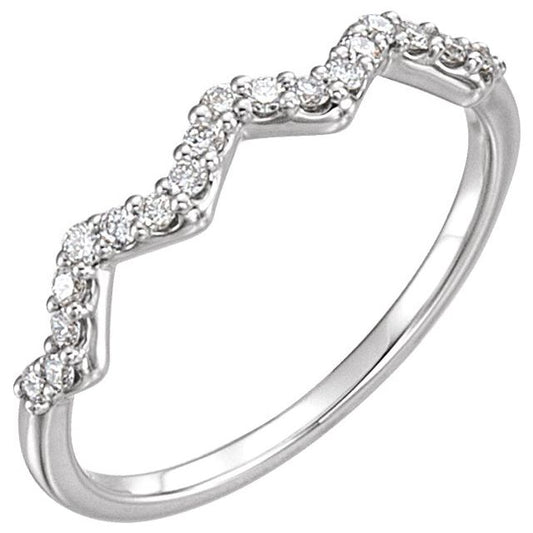 Sterling Silver 1/5 CTW Natural Diamond Stackable Ring - Stunning Elegance - Motek Jewelry