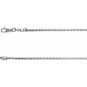 Sterling Silver Diamond-Cut Wheat 20" Chain